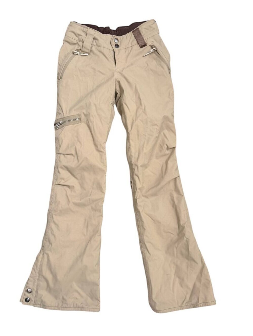 Holden Snowboard Pants Tan Waterproof XS Snow Adjustable Tab